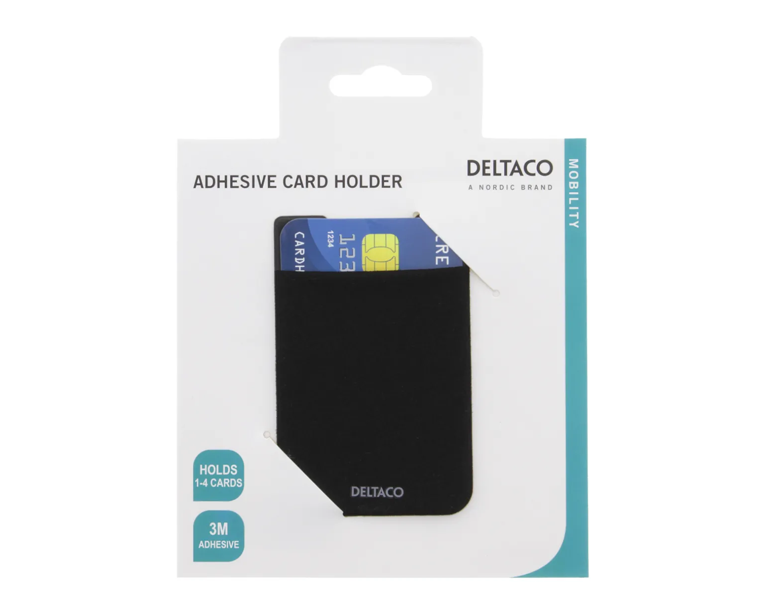 Adhesive Card Holder - Black