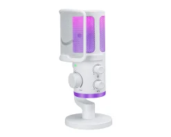 Ampligame AM6 Condenser Microphone with RGB - White