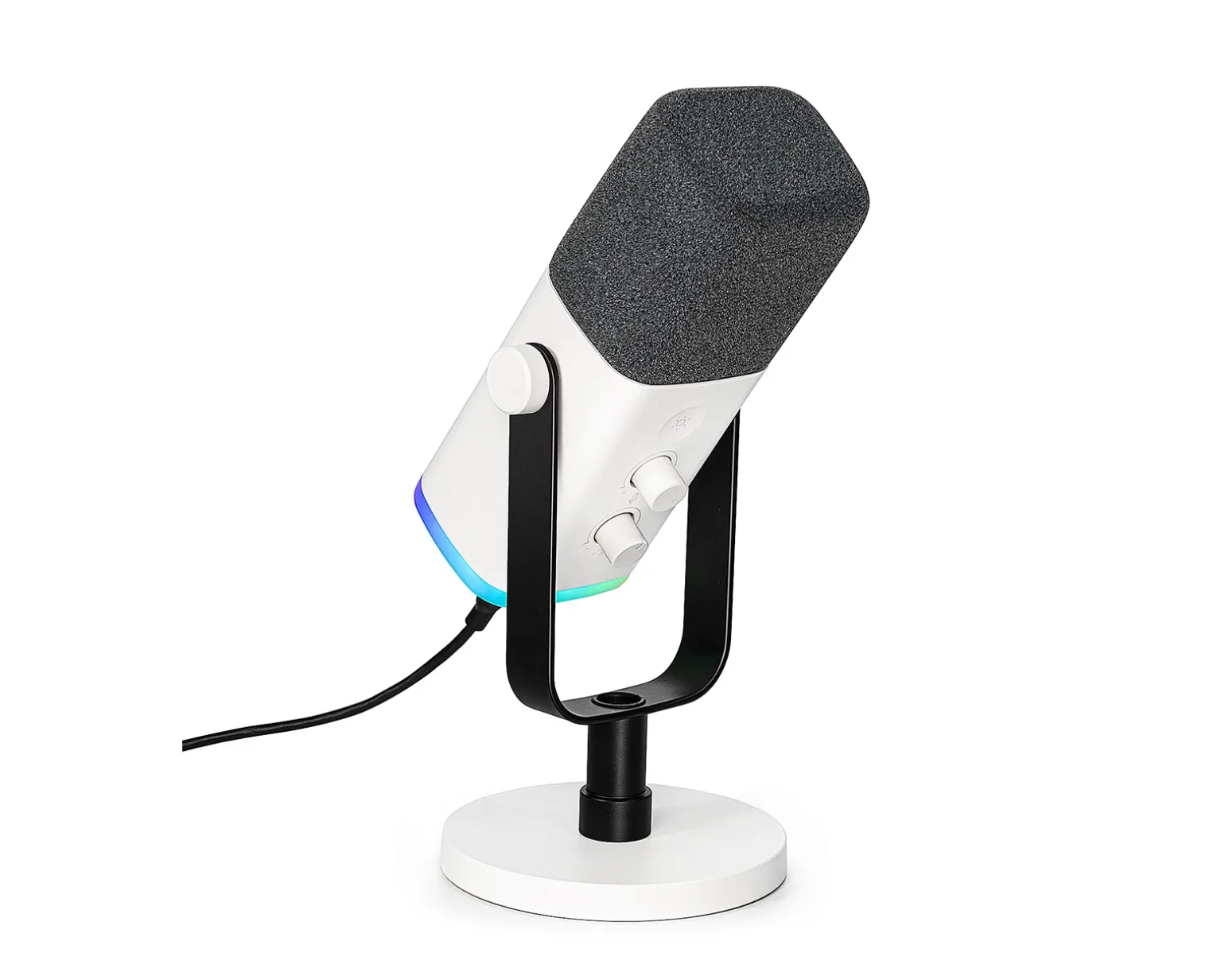 AMPLIGAME AM8 RGB USB/XLR Microphone - Dynamic Mic - White