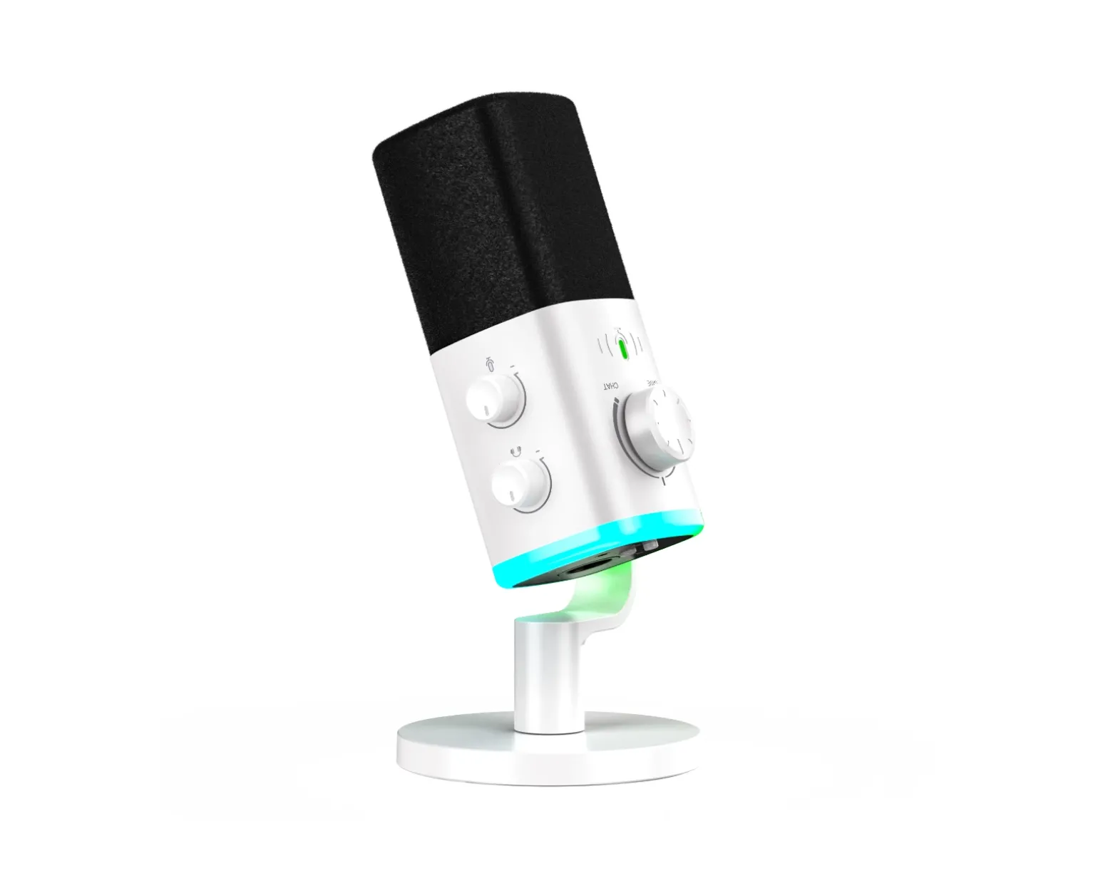AmpliGame AM9 USB/XLR Microphone - White