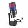 AMPLIGAME A8 Plus RGB USB Microphone with 4 Polar Patterns (PC/PS4/PS5) - Black