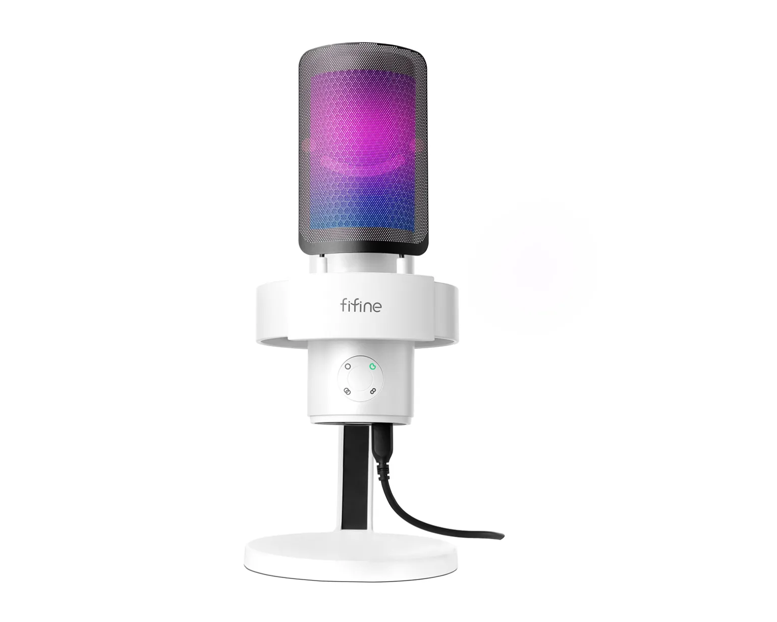 AMPLIGAME A9 USB Gaming Microphone RGB - White