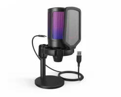 AMPLIGAME A6 USB Gaming Microphone RGB (PC/PS4/PS5) - Black