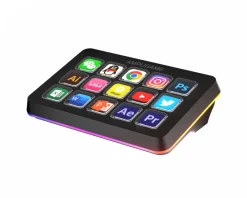 AMPLIGAME D6 Stream Controller - Streaming Deck - Schwarz