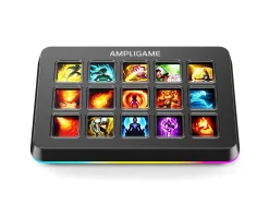 AMPLIGAME D6 Stream Controller - Streaming Deck - Schwarz