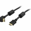 Angled HDMI Kabel High Speed with Ethernet - Black - 5m