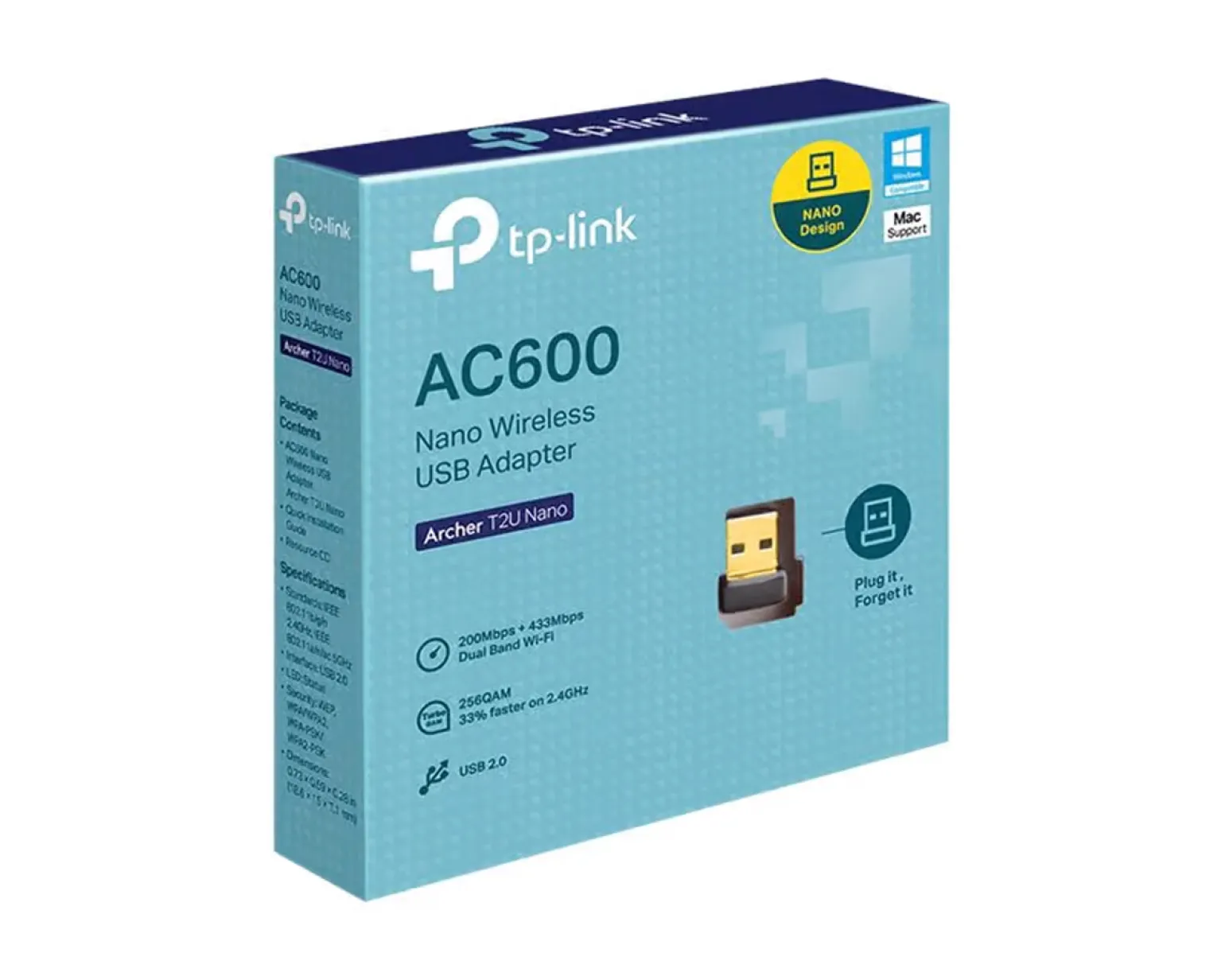 Archer T2U Nano AC600 Wireless Dual-Band USB Adapter