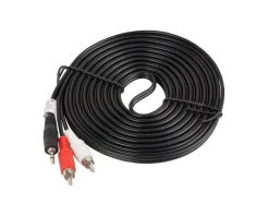 Audio Cable 3.5mm to 2xRCA (5 Meter) Black
