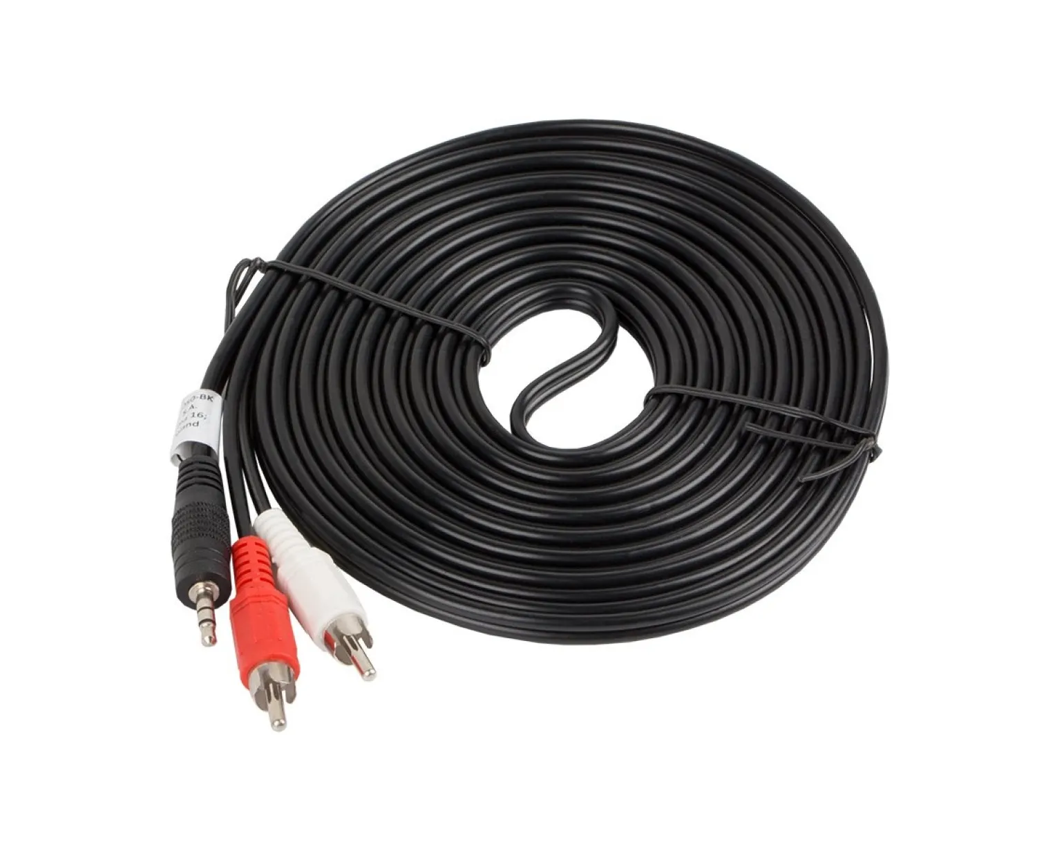 Audio Cable 3.5mm to 2xRCA (5 Meter) Black