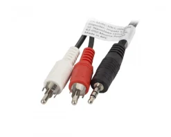 Audio Cable 3.5mm to 2xRCA (2 Meter) Black