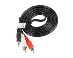 Audio Cable 3.5mm to 2xRCA (2 Meter) Black