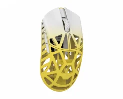 BEAST X 8K Wireless Gaming Mouse - White/Yellow [Omron Opticals]
