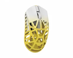 BEAST X Max Wireless Gaming Mouse - White/Yellow [Omron Opticals]