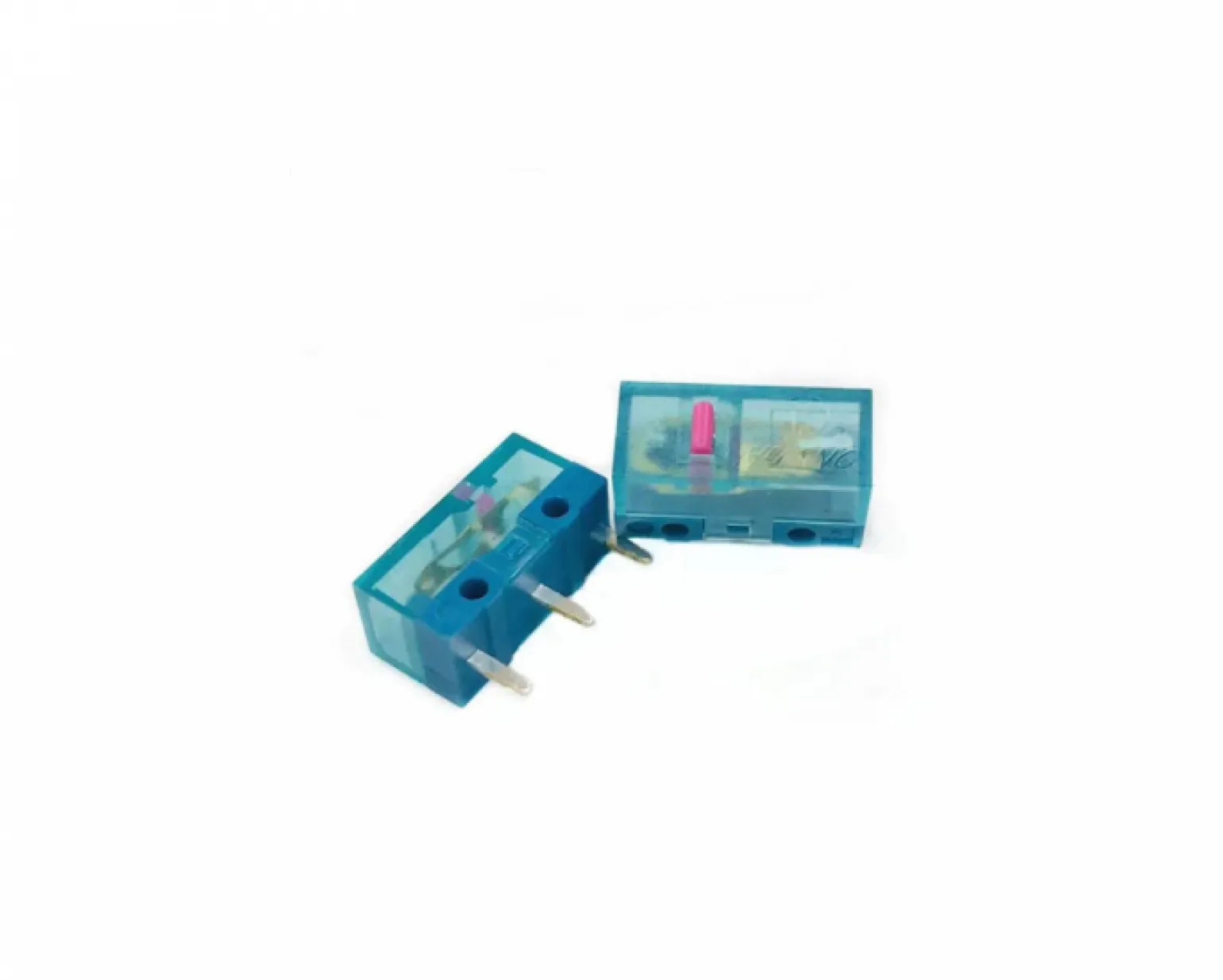Blue Shell Pink Dot Transparent Switch