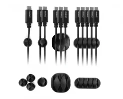Cable Clips Tidy 10-pack Black