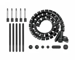 Cable Management Organizer Kit - Cable holder, Cable ties & Cable wrap