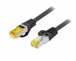 CAT.6A S/FTP LSZH CU - Ethernet cable - Black - 1 Meter