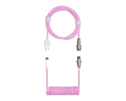 Coiled Cable USB-C to USB-A 1.5m - Aviator - Candy Magenta