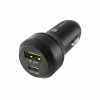 Coney Car Charger - 1x USB-A 1x USB-C 48W PD 3.0 - Black