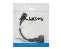 C14 to Schuko (F) 20 cm Black