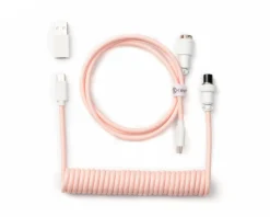 Custom Coiled Aviator Cable USB-C - Light Pink