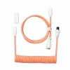 Custom Coiled Aviator Cable USB-C - Pink/Orange