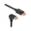 DisplayPort Cable 1.4 (4k/8k) - Downwards Angled - Black - 1m