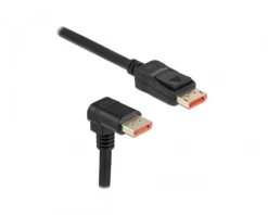DisplayPort Cable 1.4 (4k/8k) - Downwards Angled - Black - 1m