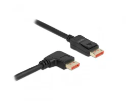 DisplayPort Cable 1.4 (4k/8k) - Right Angled - Black - 2m