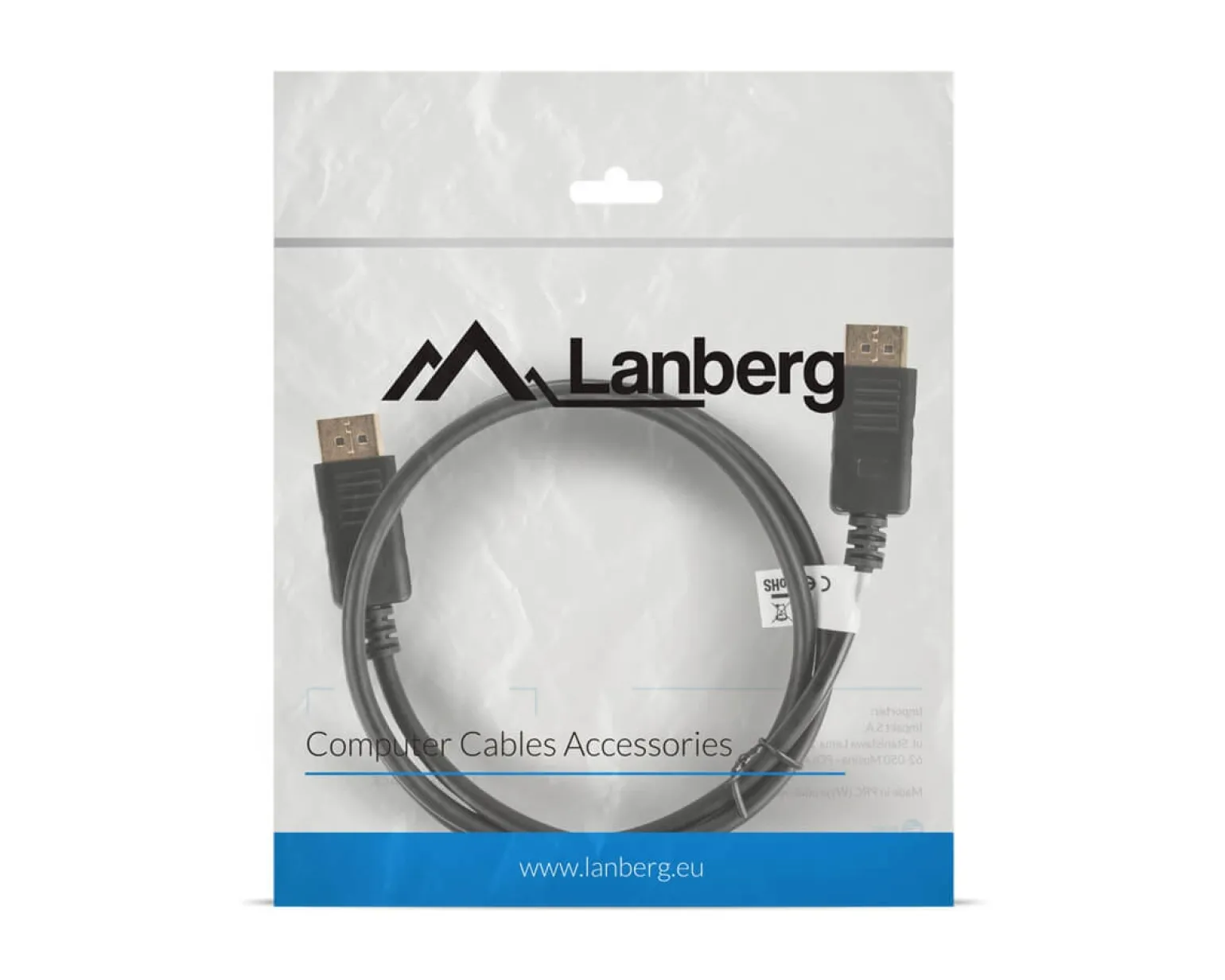 DisplayPort Cable Male - Male Black 1.8m