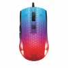 DM310 Semi-Transparent RGB Gaming Mouse - Black