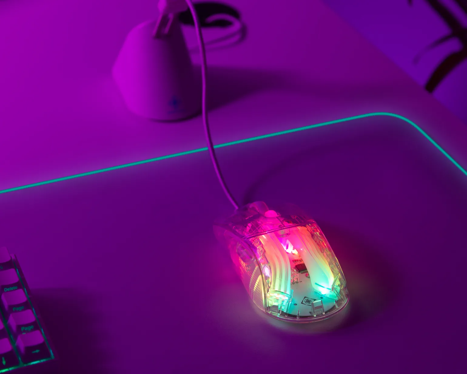 DM330 Transparent RGB Gaming Mouse