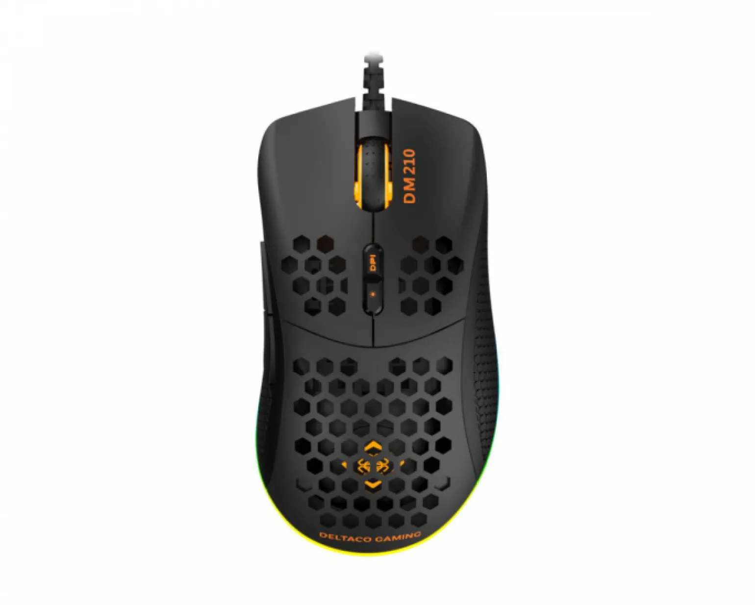 DM210 Ultra-Light RGB Gaming Mouse - Black