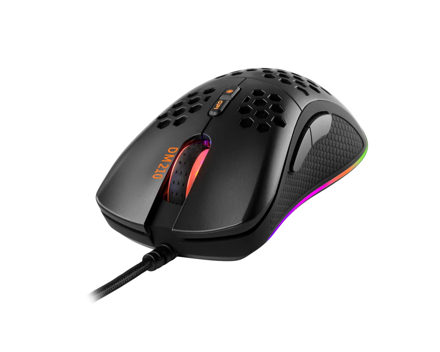 DM210 Ultra-Light RGB Gaming Mouse - Black