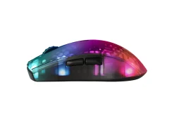 DM320 Wireless Semi-Transparent RGB Gaming Mouse - Black