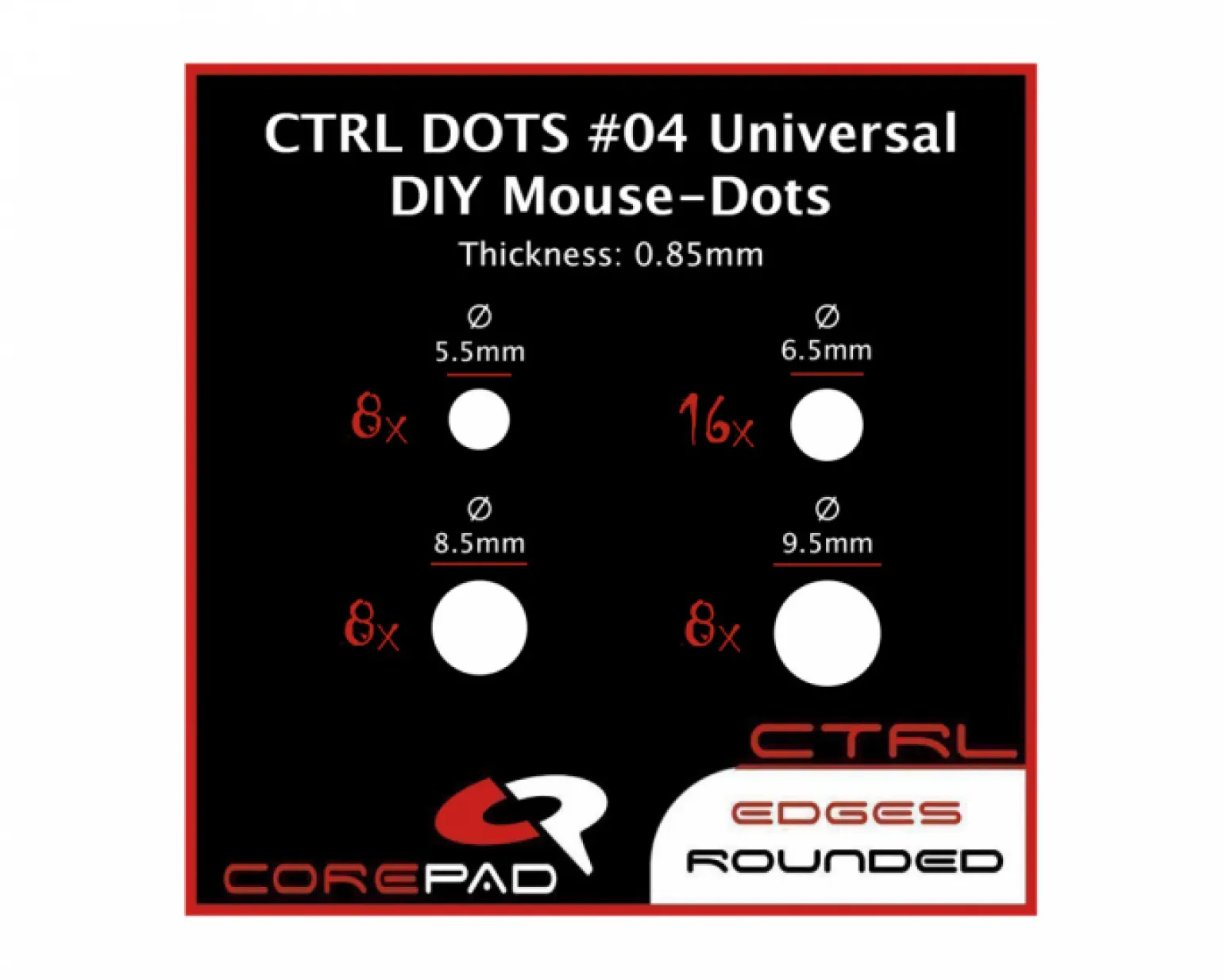 Dots CTRL - Universal DIY - Ø 5.5/6.5/8.5/9.5mm - 0.85mm