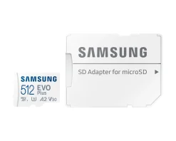 EVO Plus microSDXC UHS-I U3 512GB & SD adapter - Flash Memory Card