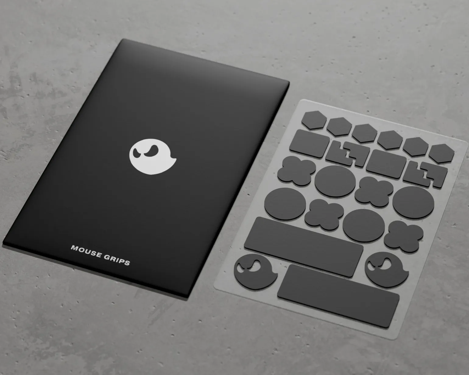 GHOSTGRIPS - Universal Grips for Mice and Keyboards - Black Heavy