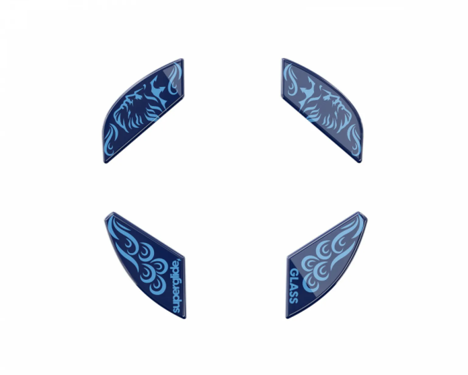 Glass Skates for Finalmouse Starlight 12 M/S / UL2 - Blue Poseidon