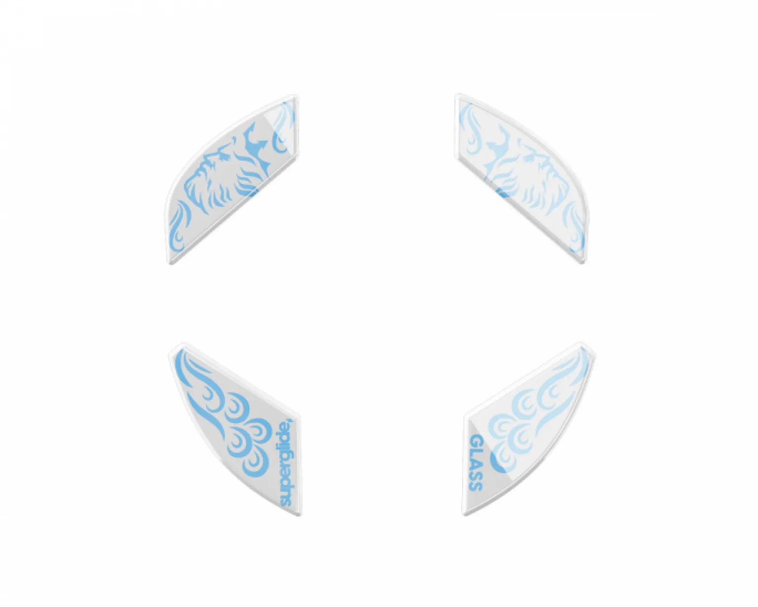 Glass Skates for Finalmouse Starlight 12 M/S / UL2 - White Poseidon
