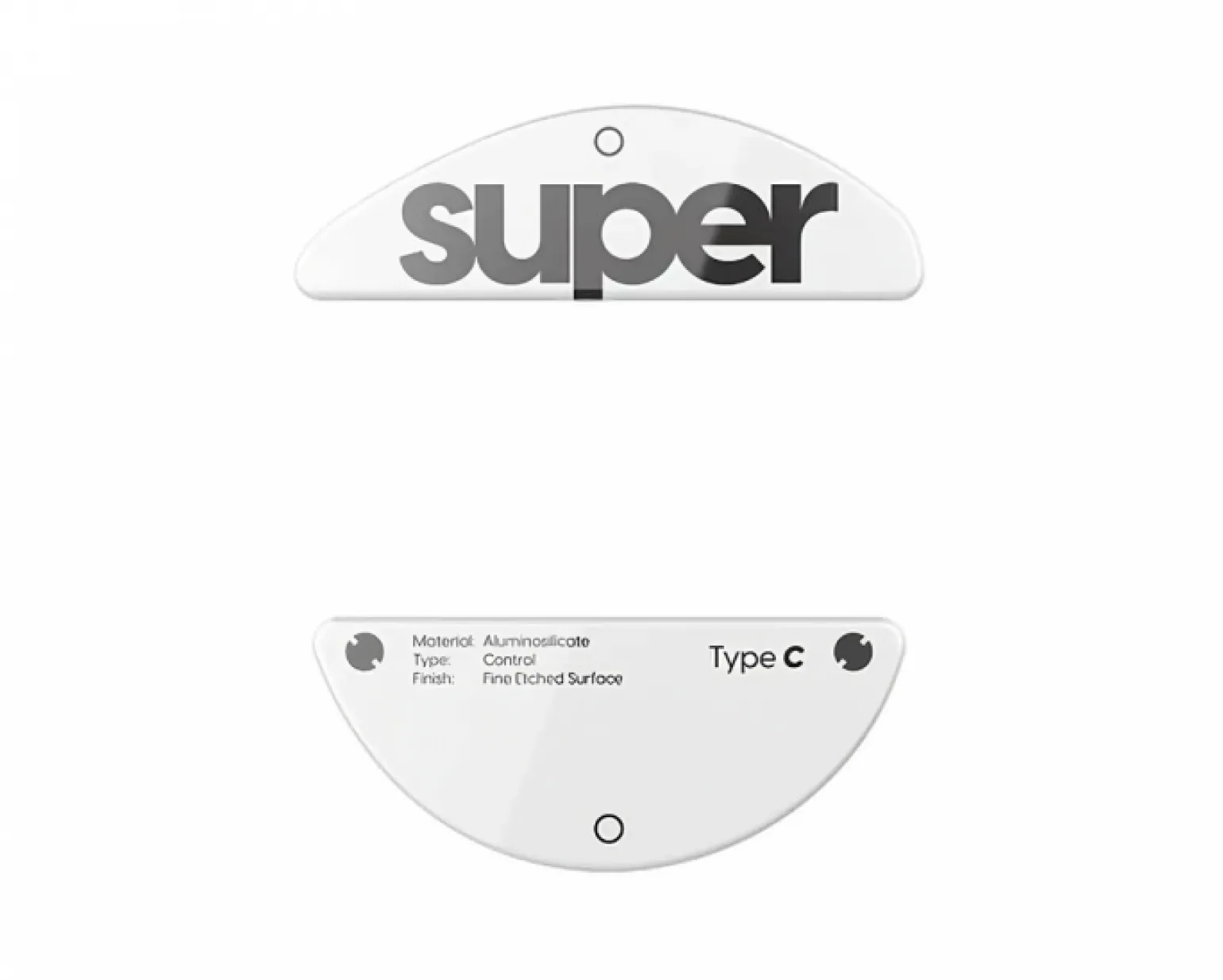 Glass Skates Type-C for Pulsar X3 Series - White
