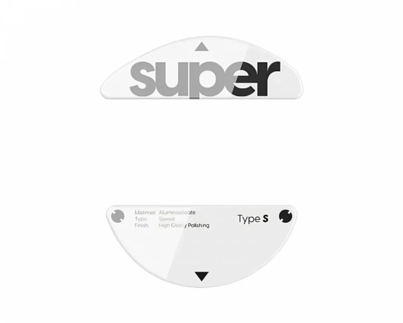 Glass Skates Type-S for Pulsar X3 Series - White