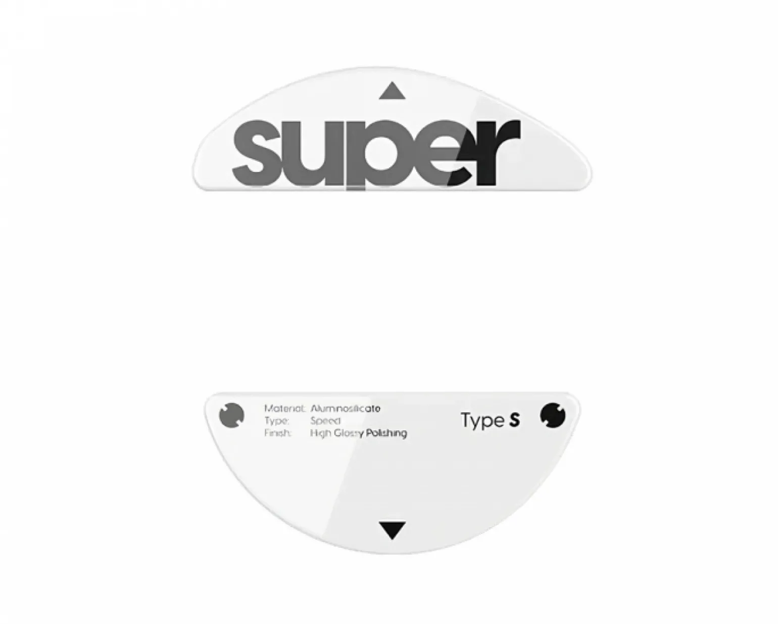 Glass Skates Type-S for Pulsar X3 LHD Series - White