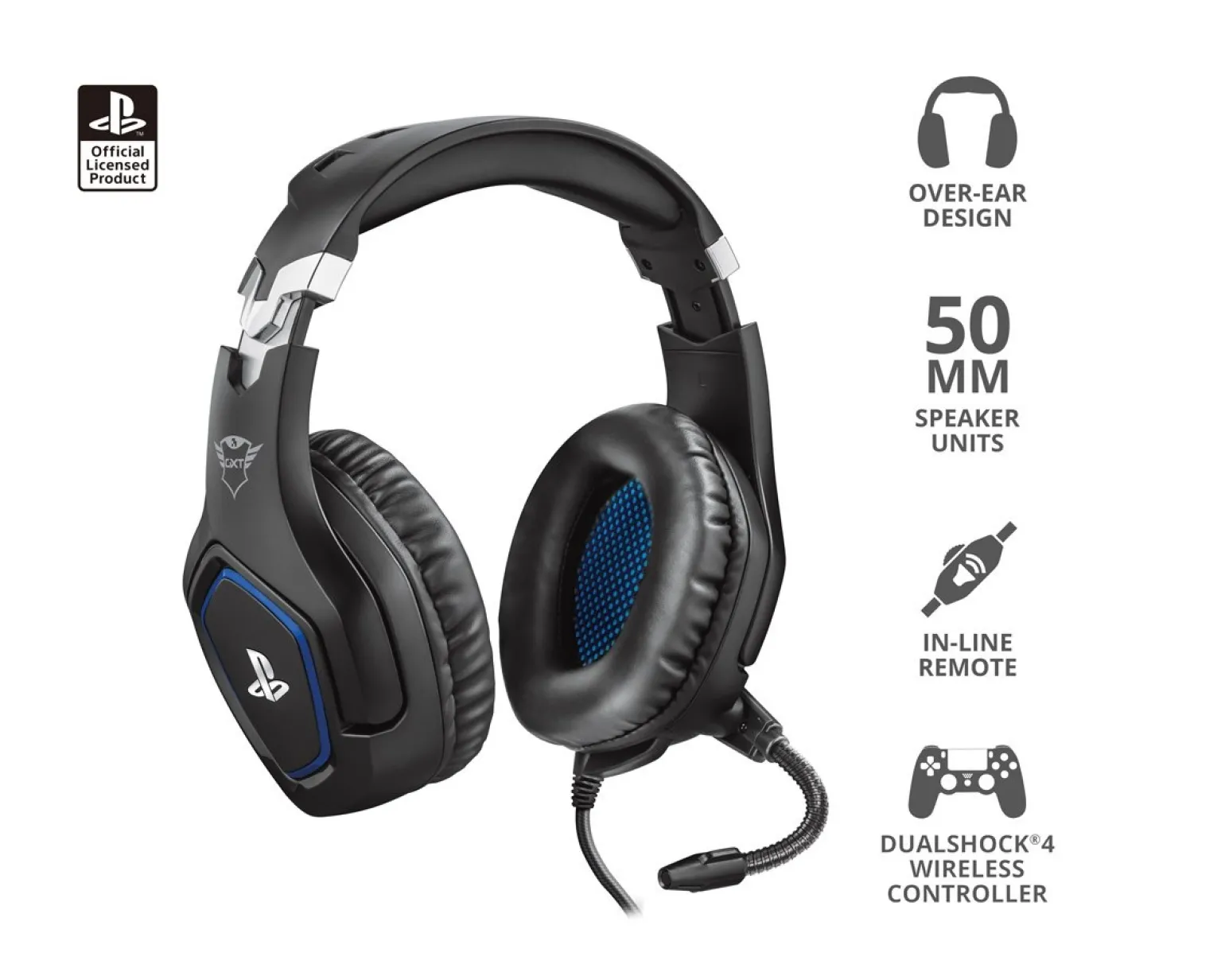 GXT 488 Forze PS4/PS5 Gaming Headset Black
