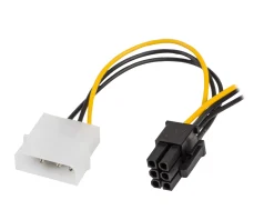 HDD Molex (Male/Female) 3 Pin to BTX 6 Pin PSU Cable 15cm