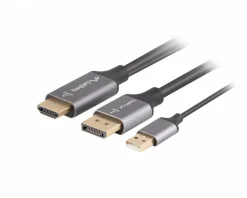 HDMI to DisplayPort Cable 4K Black - 1.8m