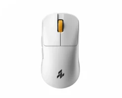 HELIX 8K Wireless Gaming Mouse - White [Yellow Scroll-Wheel]