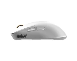 HELIX 8K Wireless Gaming Mouse - White [Yellow Scroll-Wheel]