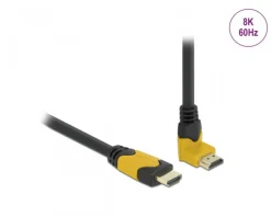 High Speed HDMI-Cable 2.1 Upwards angled - Black - 3m