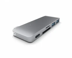 3-in-1 USB-C Pass Through USB Hub - Space Gray